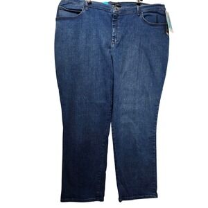 Lee‎ Relaxed Fit Straight Leg Jeans Women 24W Plus 46x31 High Rise Casual Curvy